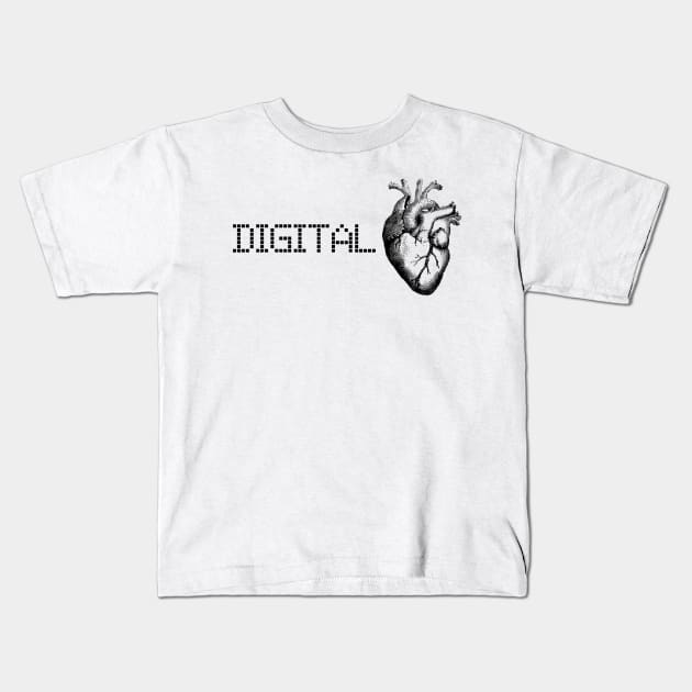 Digital Heart Modern IT Robotics Geeky Kids T-Shirt by Anthony88